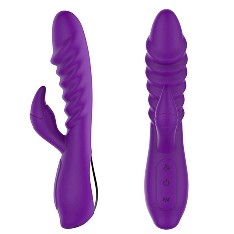 Heating Rechargeable Waterproof Silicone G-Spot Rabbit Women Sexy Toys Vibrator for Female