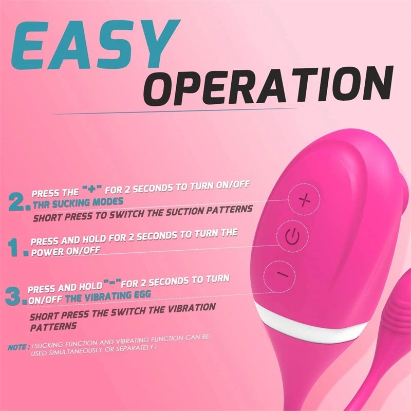 Silica Gel Licking Electric Jump Egg Vibrating Suction Cup Point Stimulator Waterproof Clitoral Sucking Vibrator