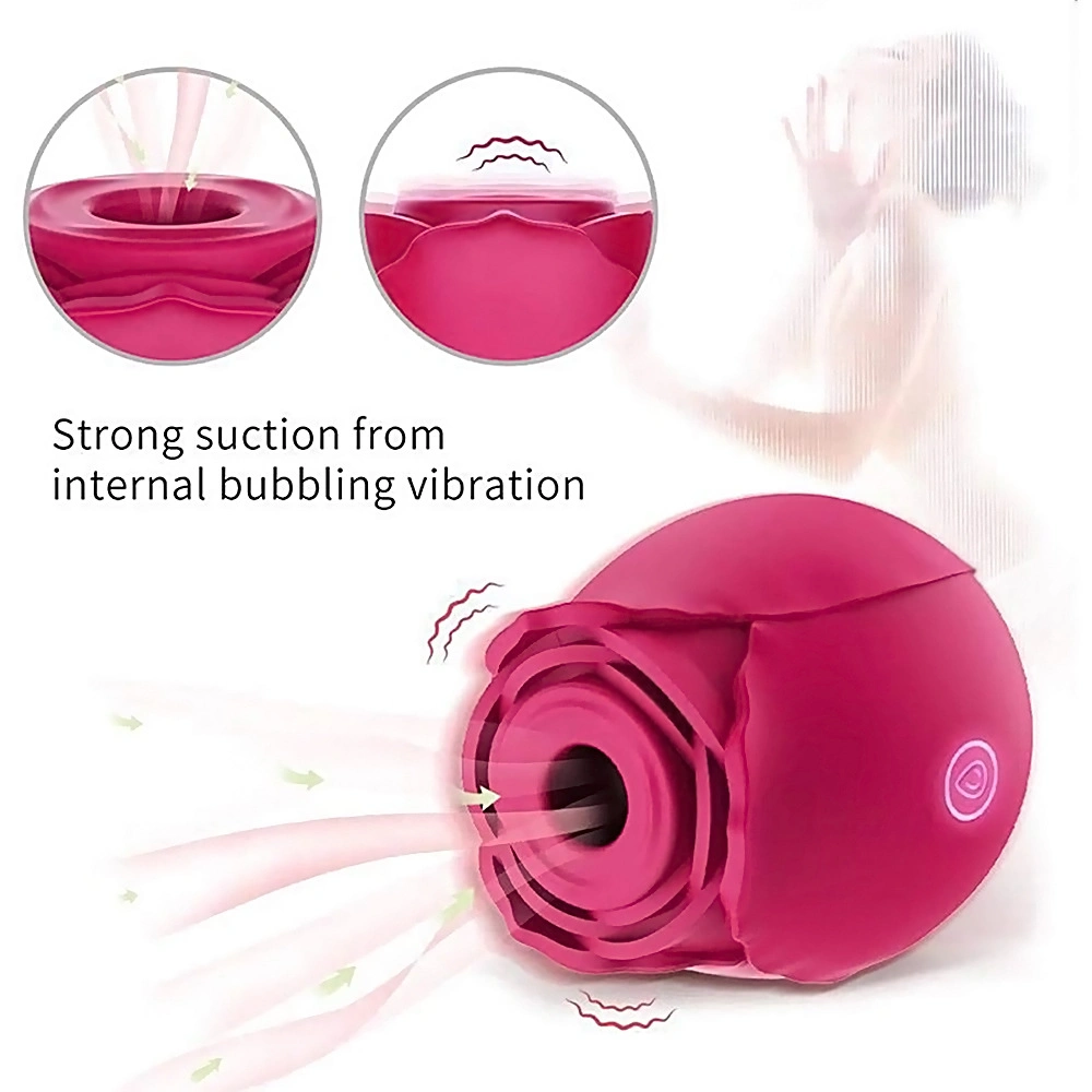 Powerful Clitoral Sucking Vibrator Oral Adult Vagina Licking Tongue Rose Shape Vibrator Adult Toys for Women Masturbation
