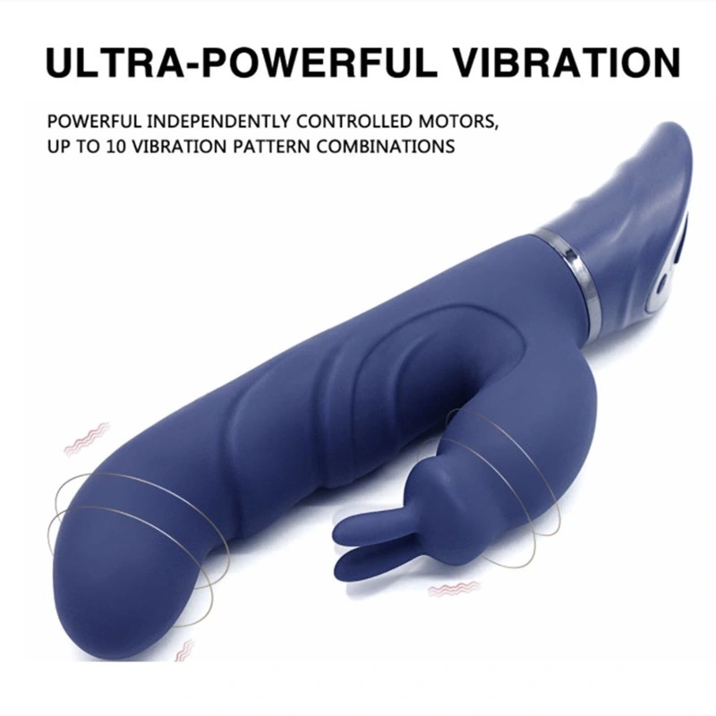 10 Speeds G Spot Vagina Clitoris Stimulator Heating Masturbator Rabbit Vibrator