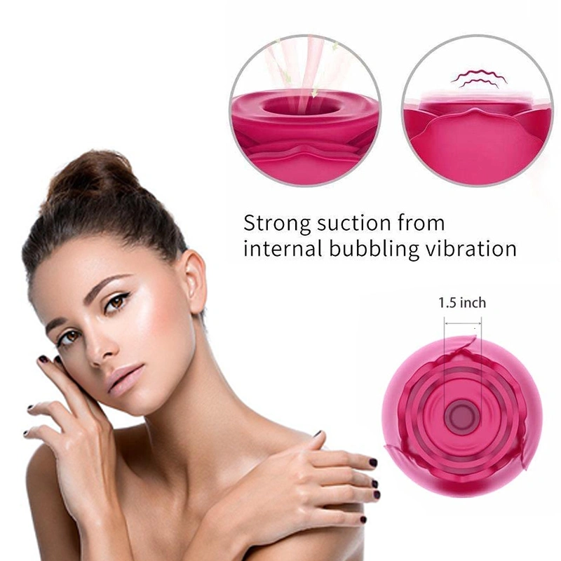 Amazon Hot Selling Rose Sucker Vibrator Sex Toy Nipple Stimulator Clit Sucker Adult Sex Toy