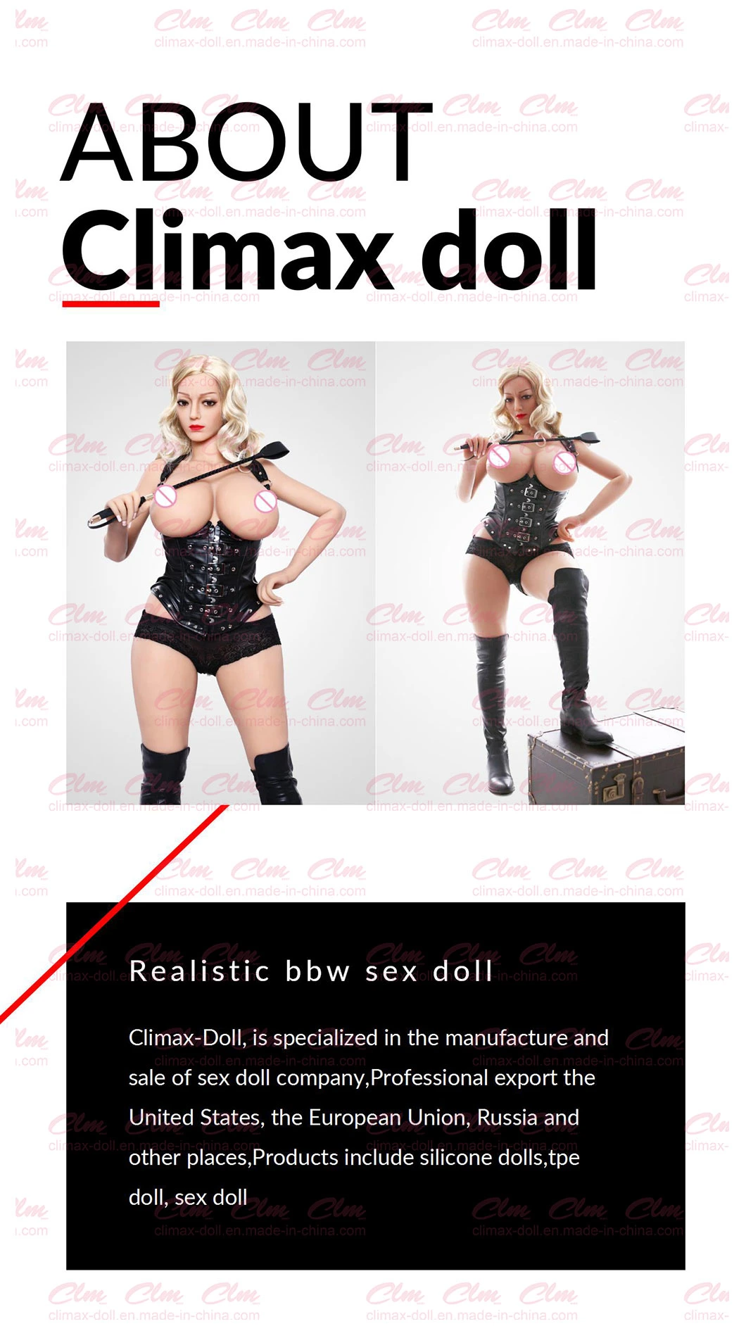 Clm (Climax Doll) 160cm Factory Offer High Quality Sex Doll for Adult Men Attactive Sex Toy