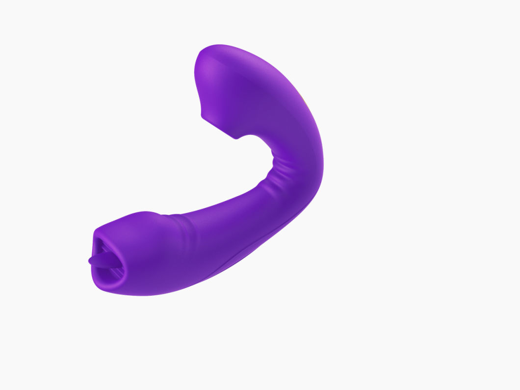Clitoris Licking & Sucking Rechargeable Strapless Strap-on Dildo Vibrator Sex Toy (Licking Type)