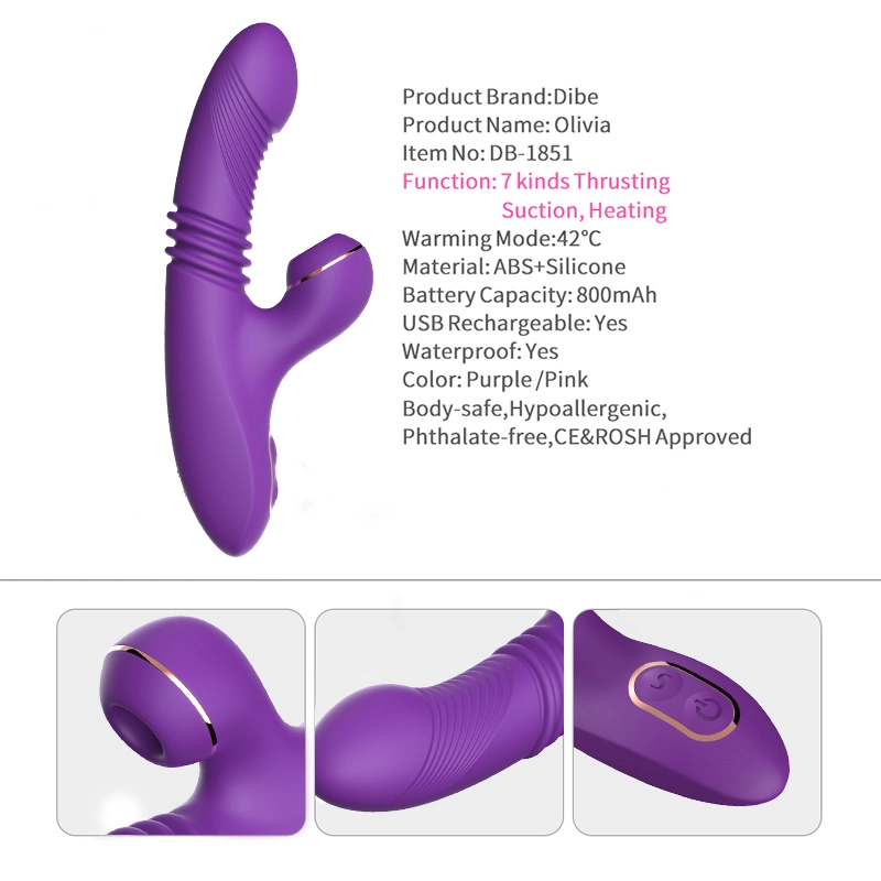Silver Bullet Pussy Thrusting Girl Wand Vibrator Sex Toy Women