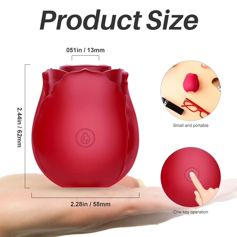 New Amazon Hot Sale Waterproof Silicone Clit Sucking Vibrator Sex Toy Women Nipple Stimulator Clit Sucker Rose Vibrator