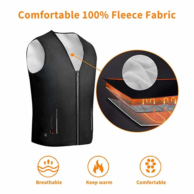 2020 Insulated Heated Clothing Waterproof Electricity Smart USB Heated Vest for Women Man Winter Hunting