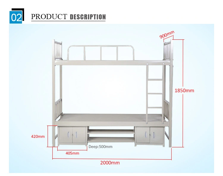 China Supplier Low Price Adult Metal Bunk Beds / Metal Frame Bunk Beds