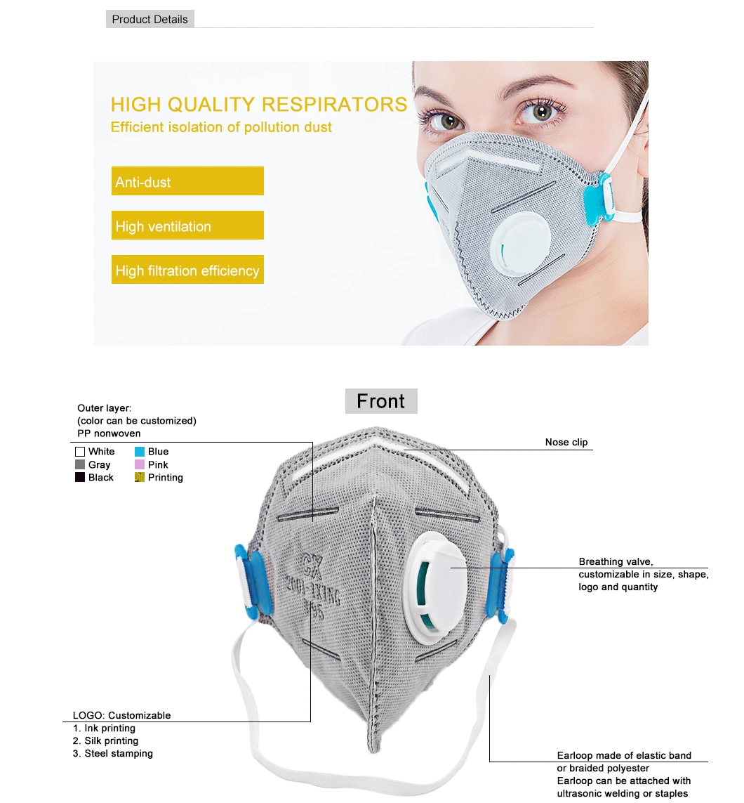 FFP2-Adult Foldable Mask with Valve From Chinese Supplier