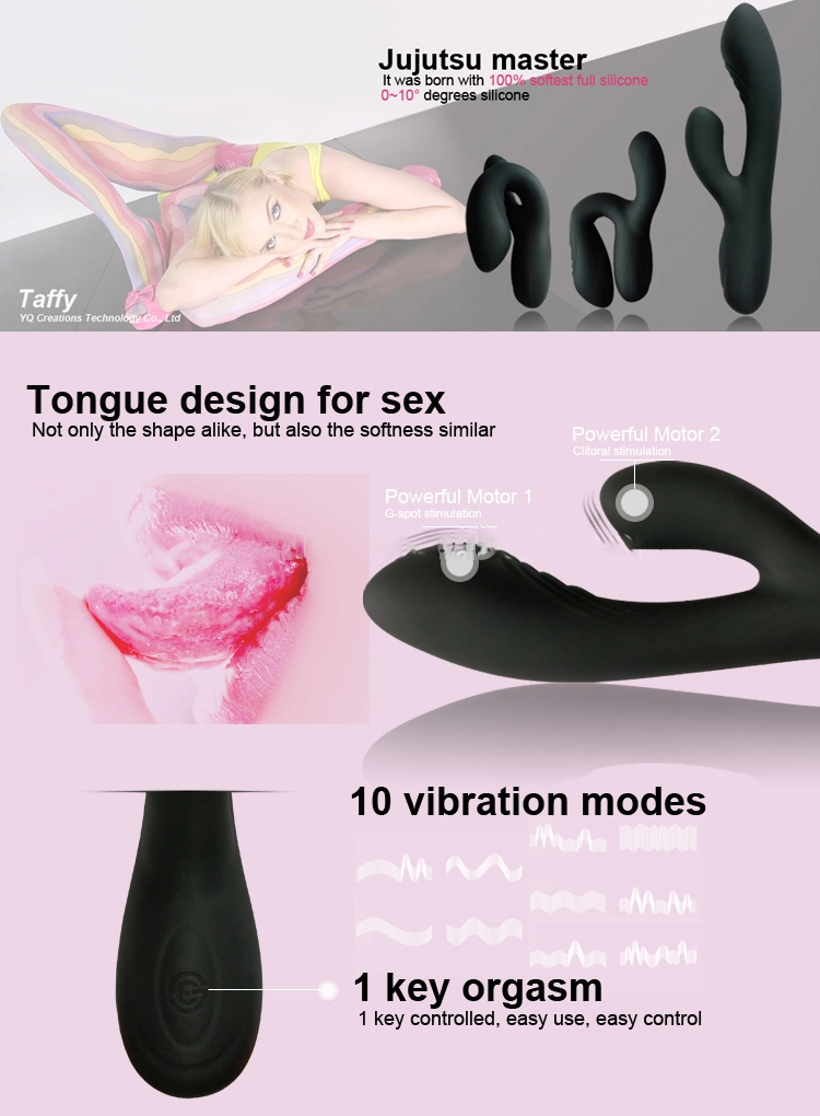 Fashionable Liquid Silicone Happy Magic Rabbit Vibrator Sex Toy