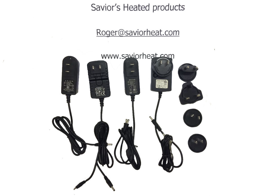 Universal Dual Charger for Heated Glove, Heated Products, 4 Plugs