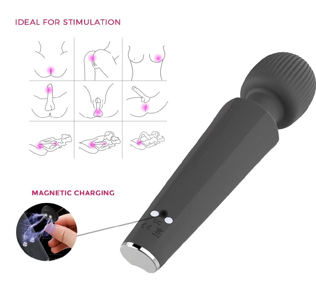 New Design Waterproof Magnet Dildo for Women Adult Sex Toy Wand Massager Adult Vibrating Toy