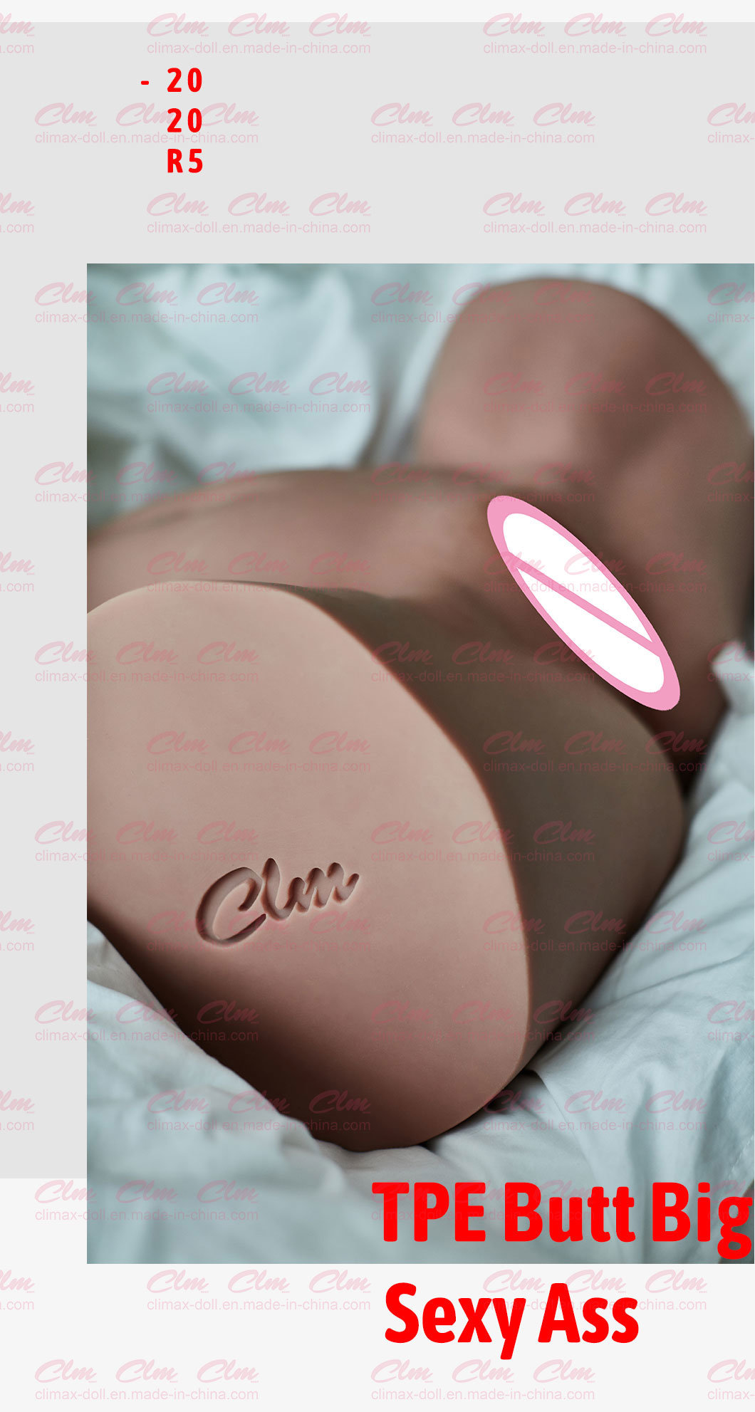 Clm (Climax Doll) 100% Real Skin Feeling Big Ass Doll Masturbator Plastic Sex Toys
