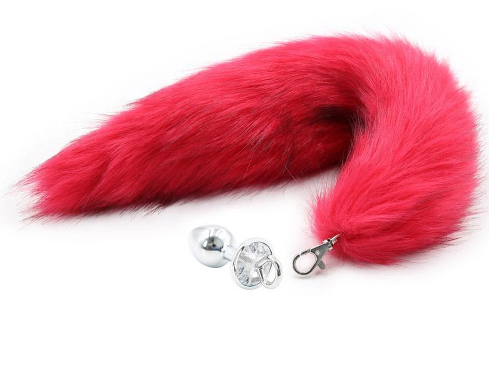 Wholesale New Sex Products Cosplay Toys Fox Tail Hook Back Court Silicone Metal Anal Plug