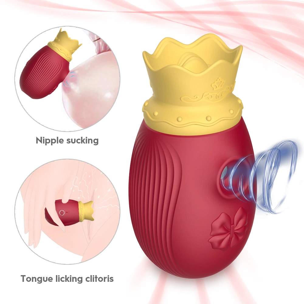 Rose Vibrator Adult Toy Licking Vibrating Egg Sucking Tongue Female Masturbator Sex Toys