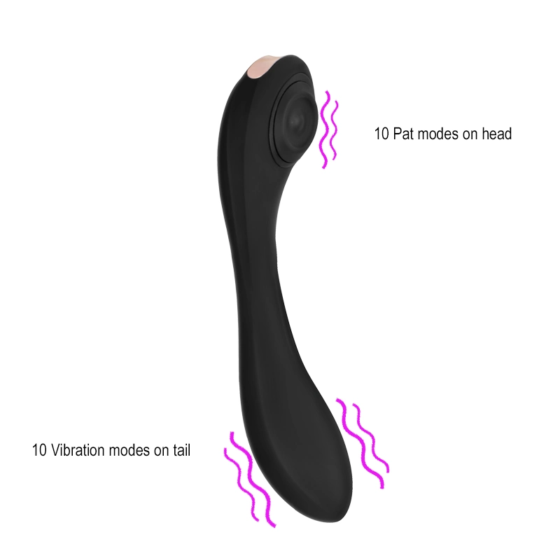 Newest Bendable Stimulate Wand Vibrator G Spot Sex Toys with Patting Function for Men and Women