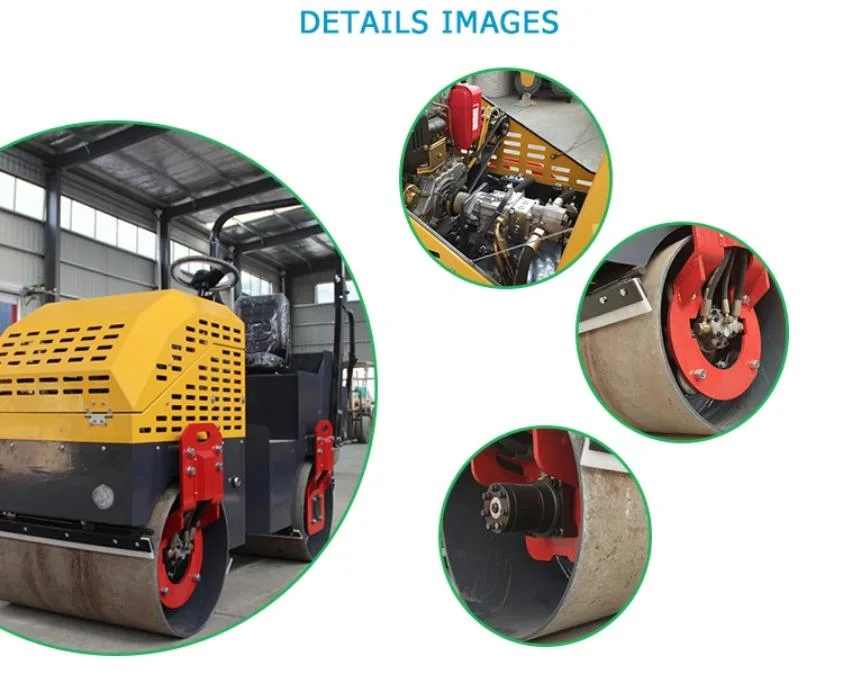 Sale of Full Hydraulic Double Steel Wheel Vibratory Roller Electric Concrete Vibrator Compactor 1.5 Tons Machinery