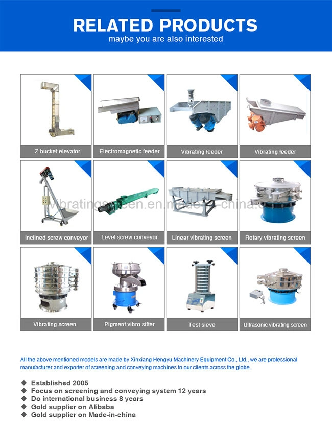 Separation Machines Round Vibrating Screen Direct Discharge Sieve for Suga