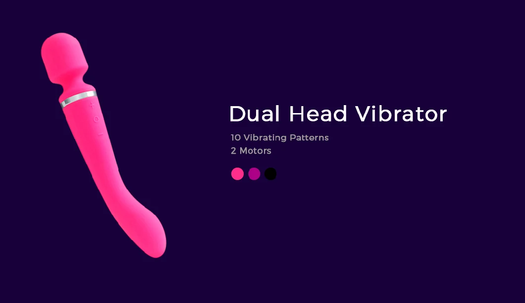 Two Head Super Powerful Dildo Waterproof Waist Vibration Massager Vibrator Penis