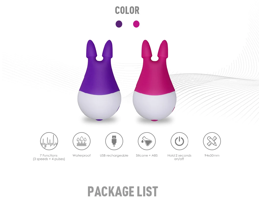 Lady Clitoris Stimulator Sex Toy Waterproof G-Spot Electric Rabbit Vibrator for Women
