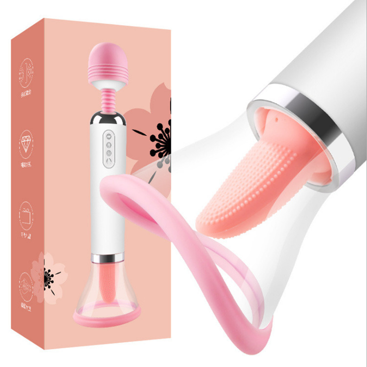 Nipple Sucking Clitoral Stimulator Licking Tongue Vibrating Sucker Vibrator Sex Toy for Women
