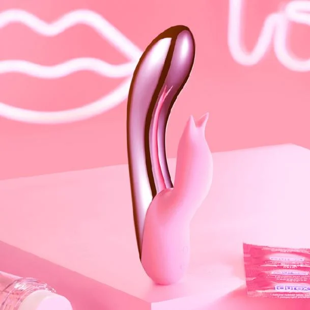 Fashionable Light up Rabbit Vibrator Medical Grade Silicone Women Erotic Clitoris Dildo Vibrator Adult Sex Toys