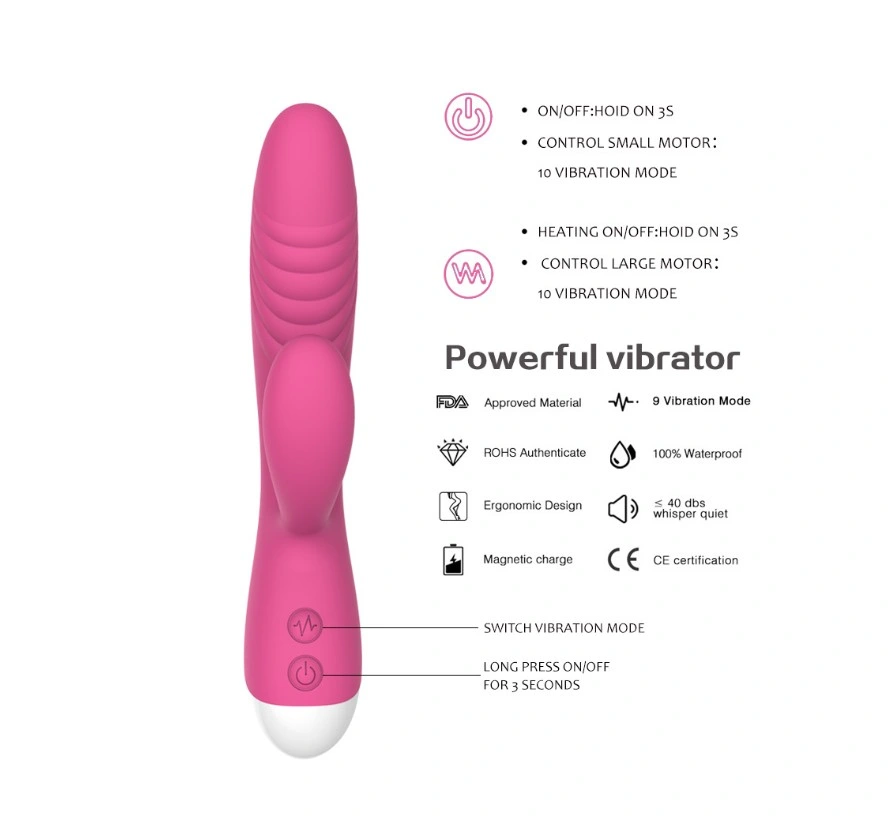 Female Sex Vibrator G-Spot Dildo Vibrator Rabbit Silicone Vibrator