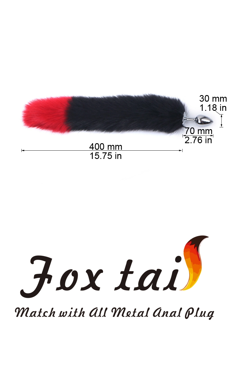 Hot High Quality Durable Cosplay Fox Tail Anal Plug Metal Erotic Sex Toys