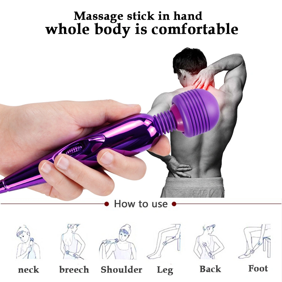 Purple Multi Speed Female Vibrator Wand Massager