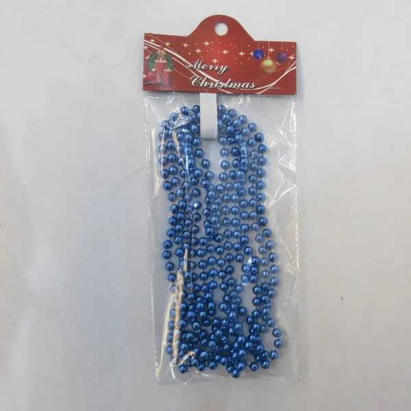 Party Decorated Plastic Bead Chain Shiny Blue Christmas Bead Garlands