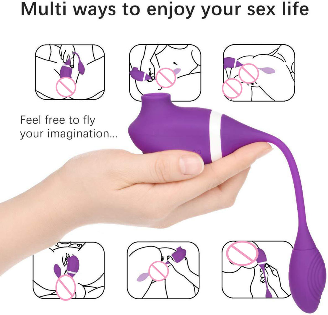 Clitoral Sucking Rose Vibrator Clit Erotic Sucking Jump-Egg Sex Toys Supplier Woman Oral Sex Vibrator