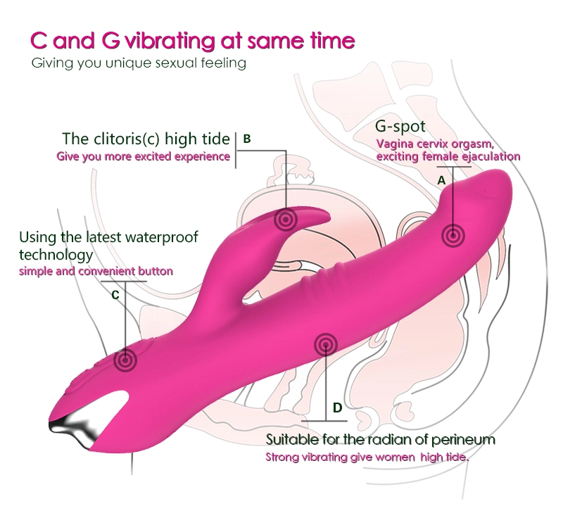 Y. Love Ecommerce Supplier Hot Sale Sex Toy Electric Rechargeable Silicone Handheld Personal Wand Massager Waterproof Rabbit Vibrator