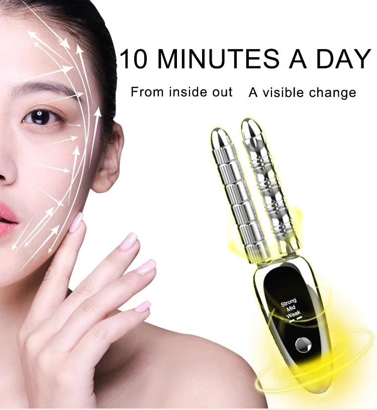 Vibration Ultrasound Face Massager Electric Ion Rolling Facial Massager Facial Beauty Device