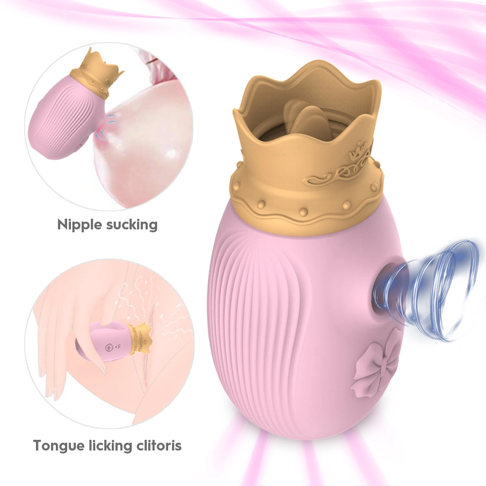 Rose Vibrator Adult Toy Licking Vibrating Egg Sucking Tongue Female Masturbator Sex Toys