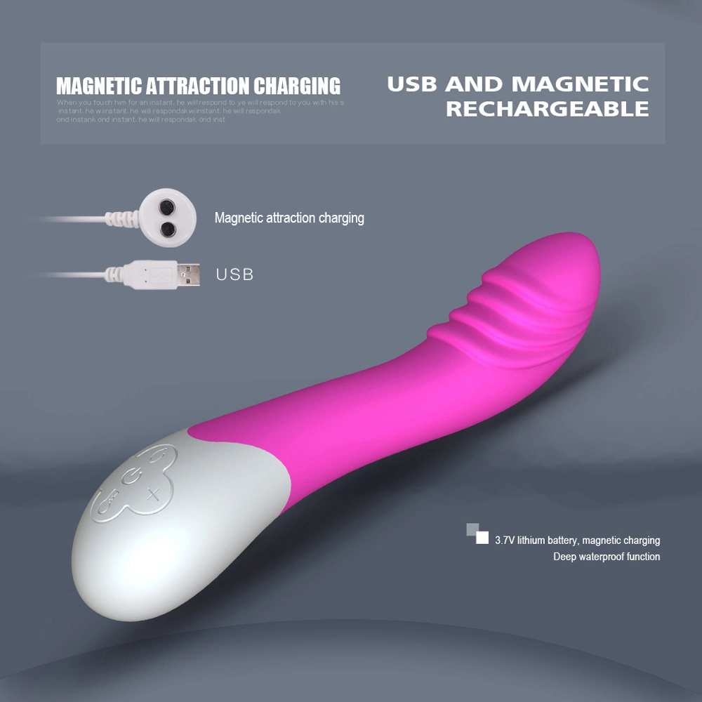 BS1017 Mini Electric Self-Heating Silicone Rabbit Vibrator Wireless Charging Dildo Female Vagina Vibrator