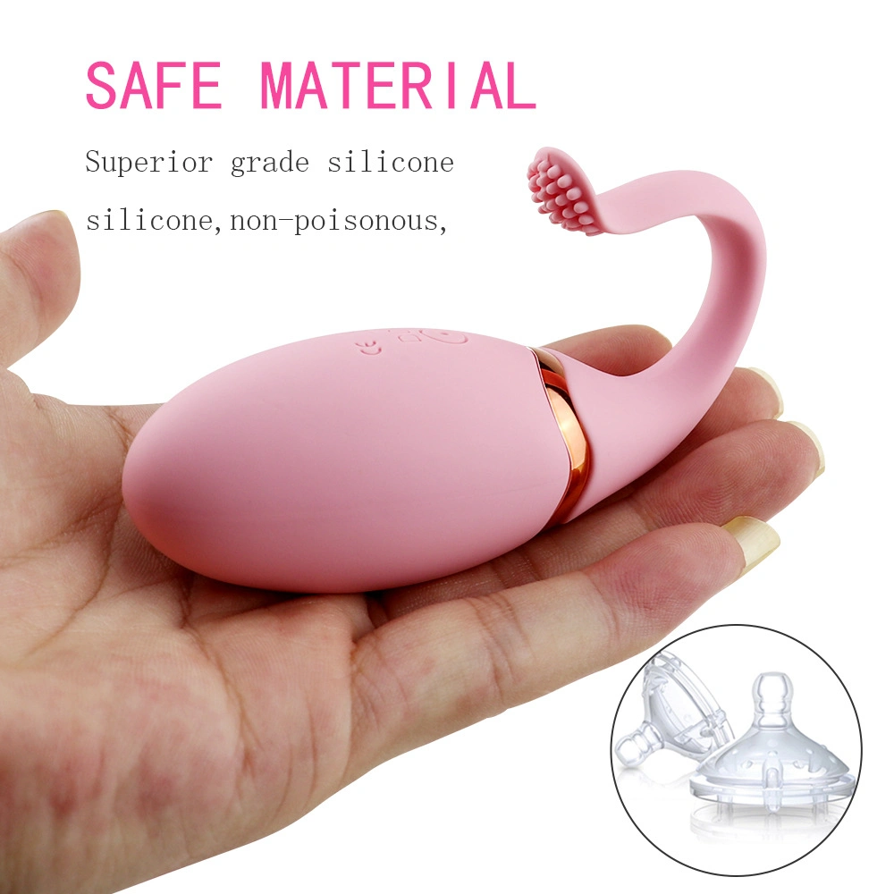Rechargeable Mermaid Silicone Love Egg Vibrators Kit with G-Spot&Clitoris Stimulating Sex Toy for Women
