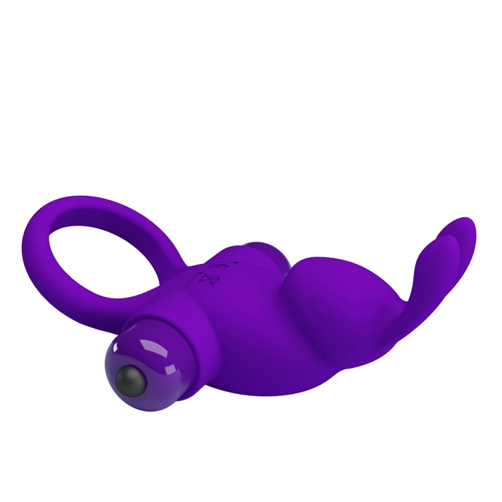 Soft Silicone Rabbit Delay Penis Ring 10 Frequencies Modes Testicle Clitoris Cock Rings Vibrator