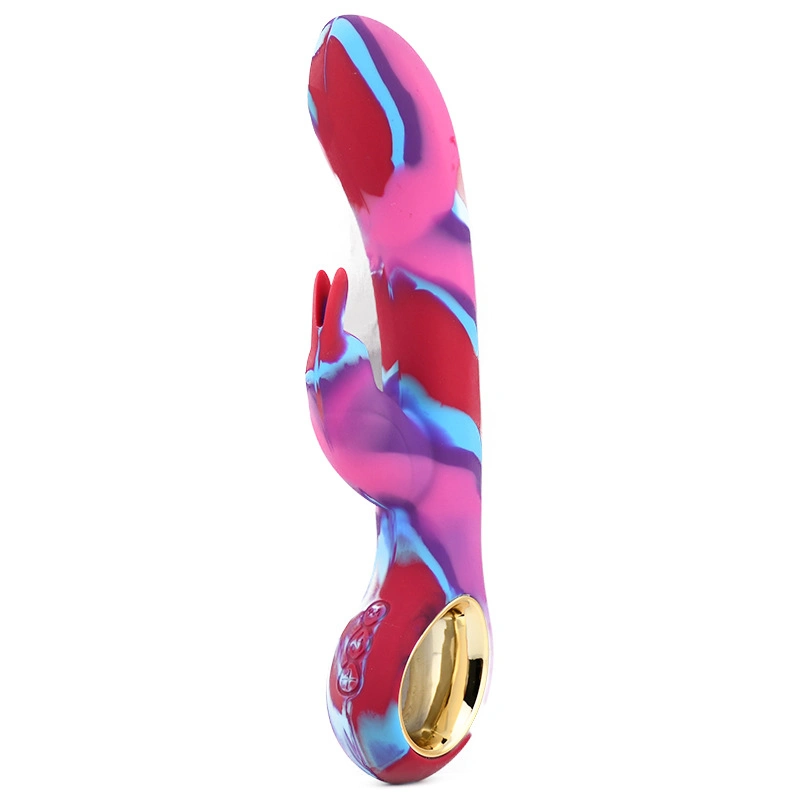 Rainbow-Dildo Vibrator for Women Lesbian G-Spot Wand Massage Clitoral Masturbation Sex Toy Rabbit Vibrator