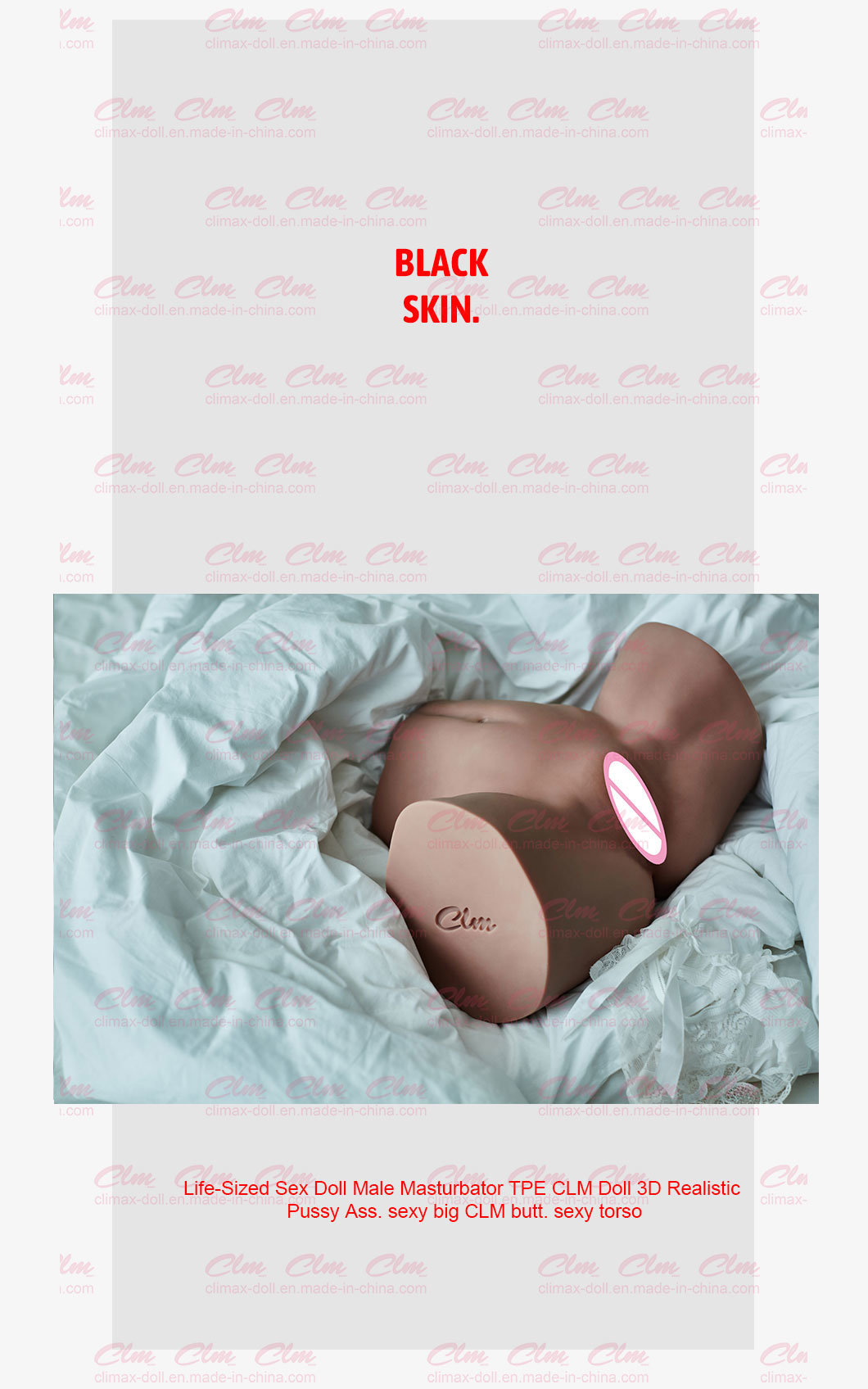 Clm (Climax Doll) 100% Real Skin Feeling Big Ass Doll Masturbator Plastic Sex Toys