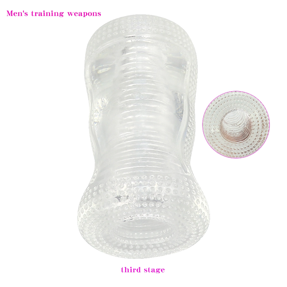 Sex Transparent Male Masturbators Pocket Pussy Cup Penis Trainer Stroker Men Toy