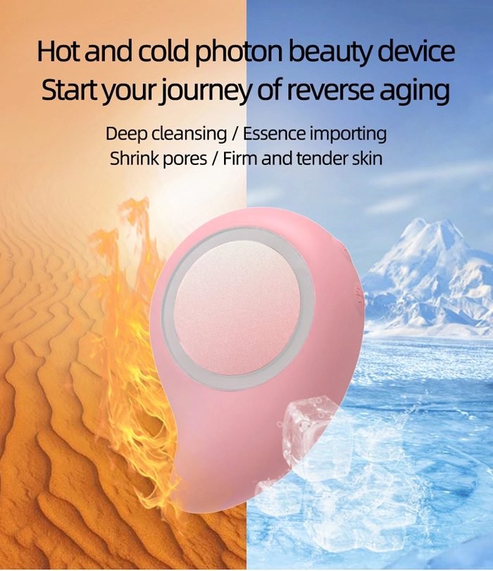 Hot and Cool Skin Care Beauty Device with Different Vibration