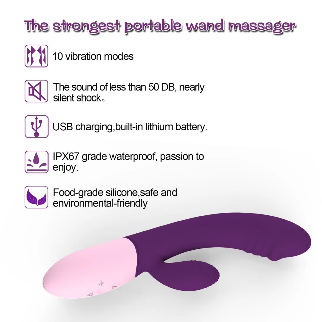 Y. Love Adult Sex Toys Food Grade Silicon USB Charger Nipple Clit Massage Vagina Insert Rabbit Vibrator for Couples