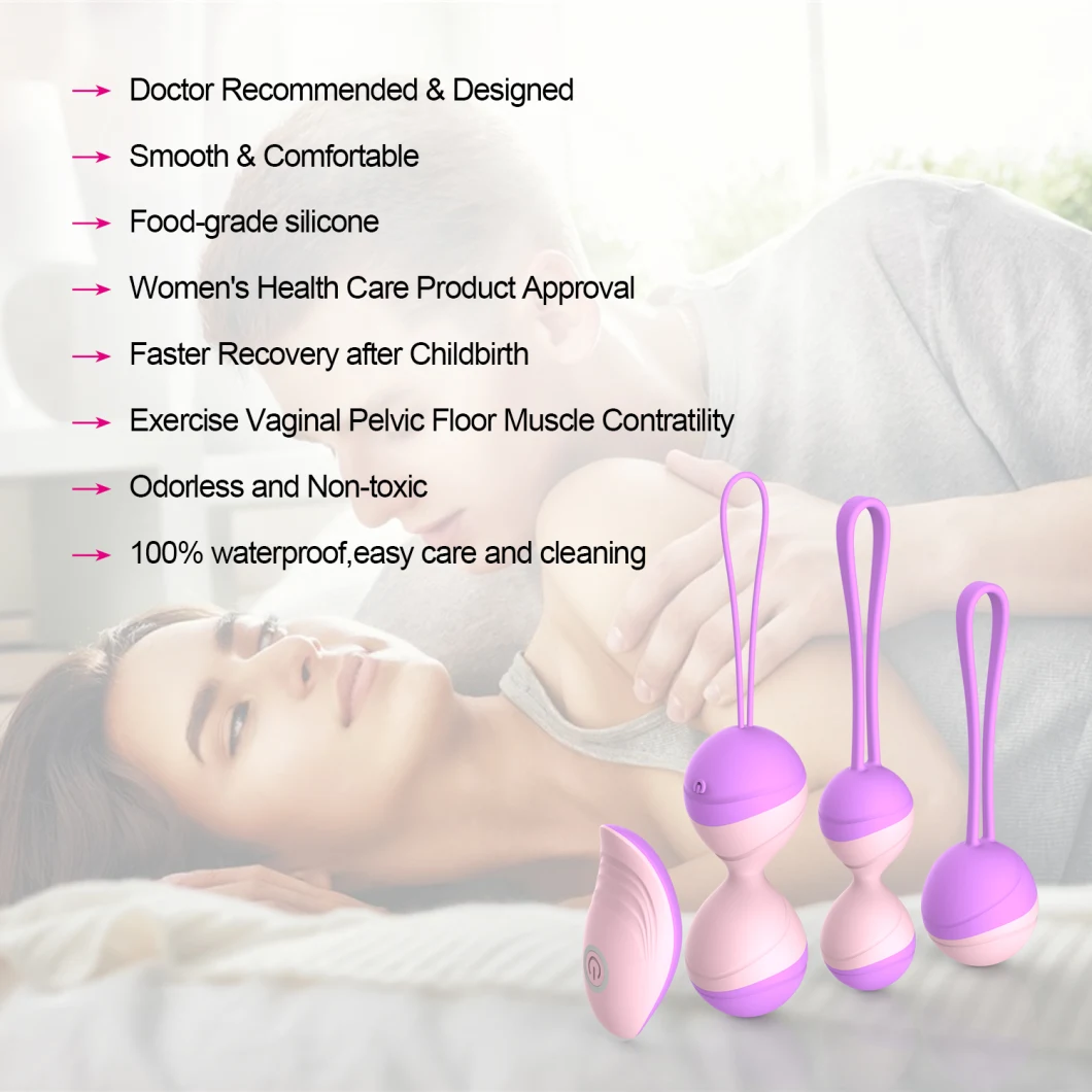 Y. Love Wholesale Wireless Control Vibrator Silicone Kegel Balls for Women Vagina Massage and Exercise