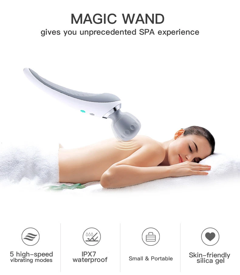 Powerful Wand Massager Wireless Handheld Waterproof Quiet Rechargeable Portable Personal Full Body Massager Relieve Muscle Stress Relaxing Body