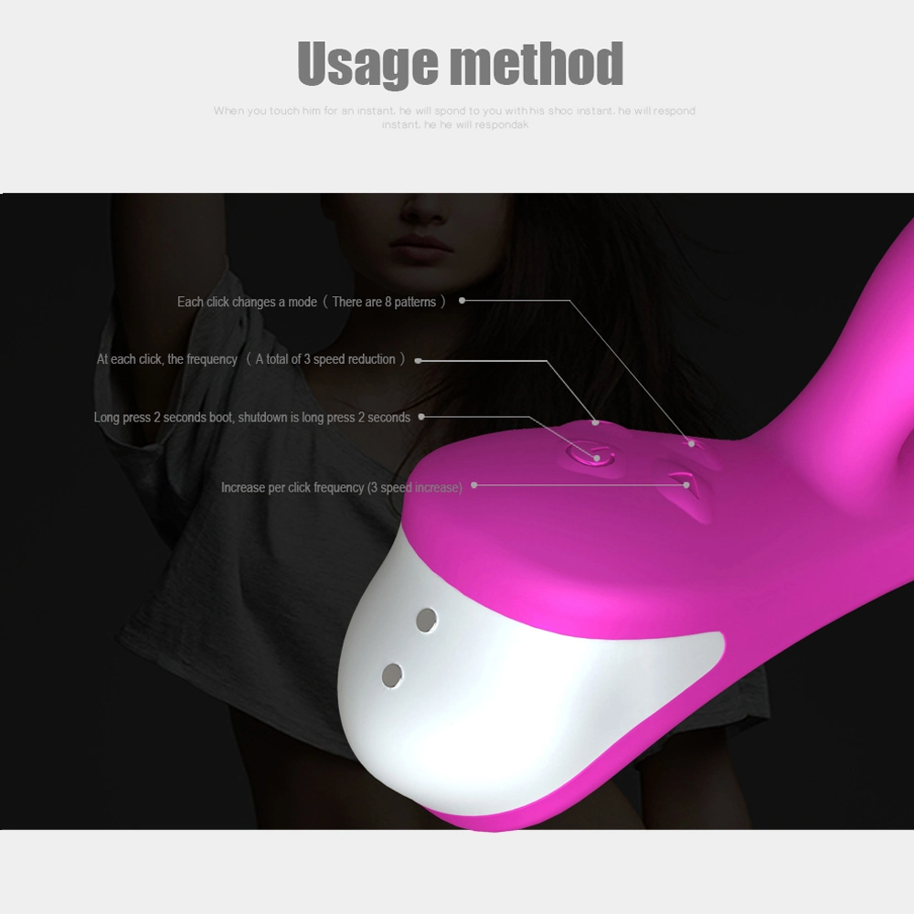 Handheld Rabbit Vibrator Waterproof Dildo Massage Dildo