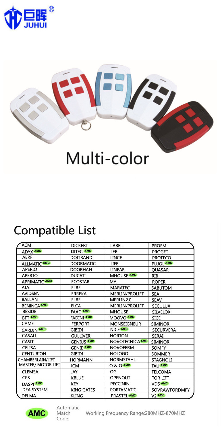 Face to Face Copy Multifrequency Rolling Code Remote Control Duplicator