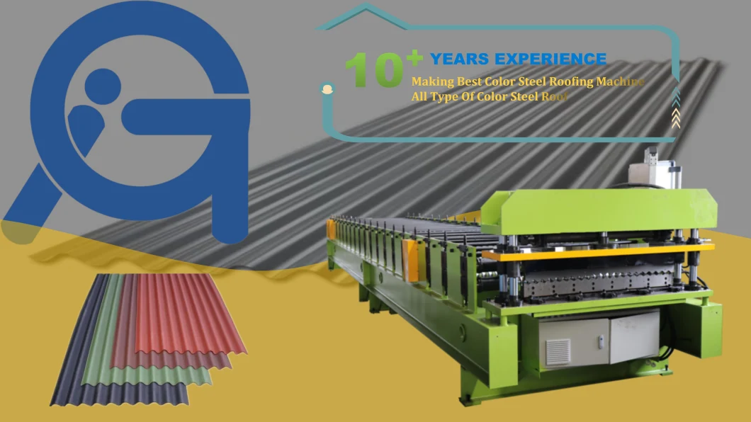 Corrugated Color Steel Roll Forming Machine Corrugated Steel Crimping Machine Sheets Tile Making Machine