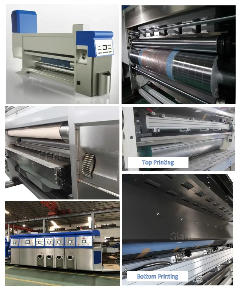 Flexo Printer Slotter Die Cutter & Folder Gluer Stitcher Corrugated Carton Printing Gluing Machine