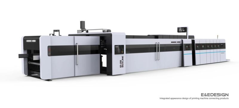 Flexo Printer Fold Gluer Box Inline Machine; Vacuum Transfer Printer Slotter Die Cutter Machine