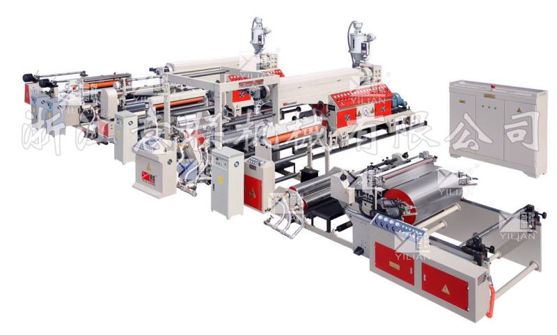 Double-Sided Laminating Machine (sjfm1100-1800) , Double Extruder Laminating Coating Machine