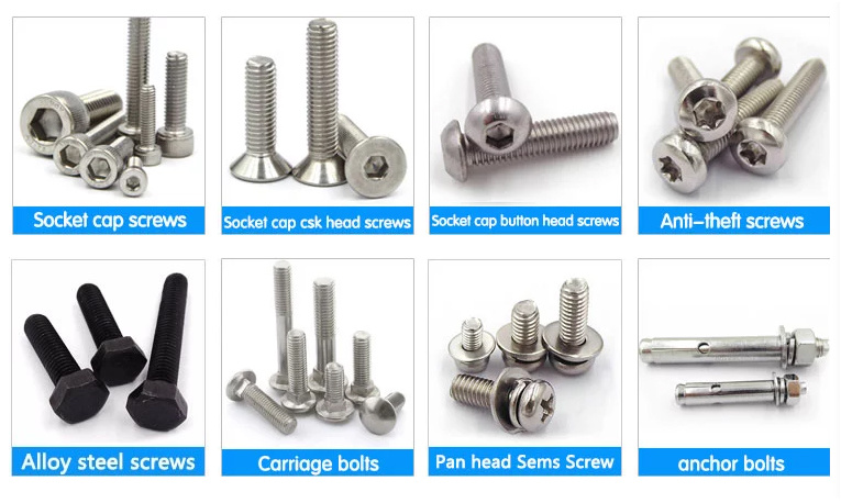 Stainless Steel 1/4-20 Double Head Wood Screw Furniture Screw